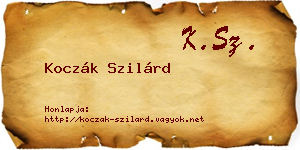 Koczák Szilárd névjegykártya