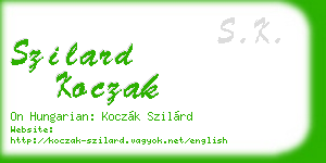 szilard koczak business card