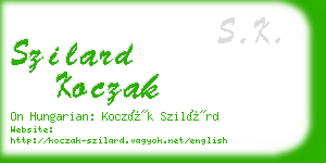 szilard koczak business card